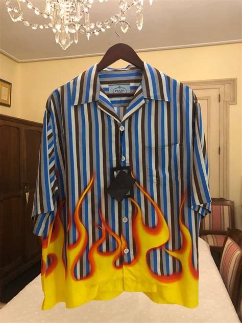 prada patch art fire|The Prada Flame Shirt Is Performance Art .